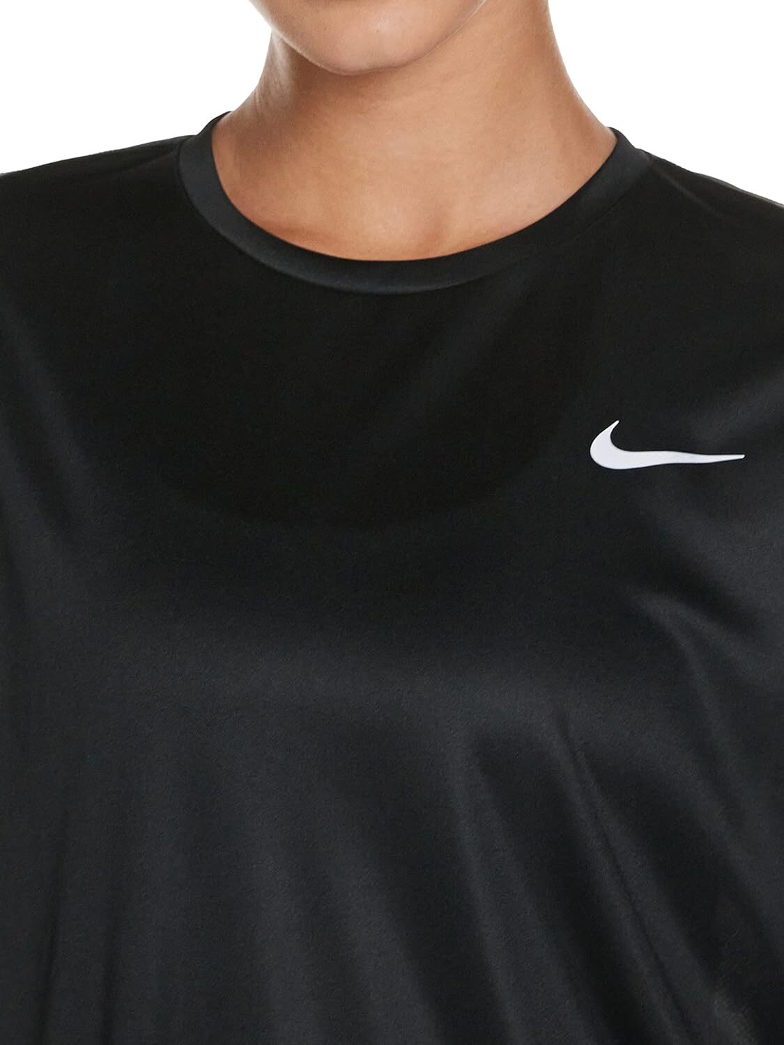 Nike Women's Miler Short Sleeve Running Top Medium Black