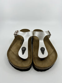 ♻️✅Birkenstock Gizeh BS MetallicSilver Women's Sandal US6 Brand New Recycled Box