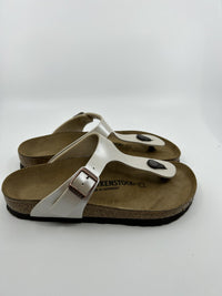 ♻️✅Birkenstock Gizeh BS MetallicSilver Women's Sandal US6 Brand New Recycled Box