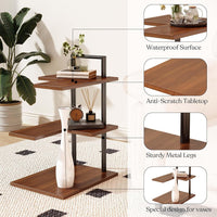 Unique Side Table Modern Thin Small Side Table, Skinny Slim for Living Room