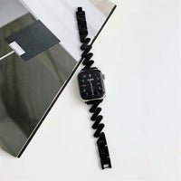 STAINLESS STEEL APPLE WATCH BAND 10/9/8/7/6/5/4/SE ULTRA 1/2 MULTICOLOR LUXURY