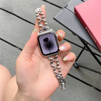 STAINLESS STEEL APPLE WATCH BAND 10/9/8/7/6/5/4/SE ULTRA 1/2 MULTICOLOR LUXURY