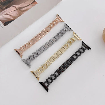 STAINLESS STEEL APPLE WATCH BAND 10/9/8/7/6/5/4/SE ULTRA 1/2 MULTICOLOR LUXURY