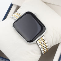 STAINLESS STEEL APPLE WATCH BAND 10/9/8/7/6/5/4/SE ULTRA 1/2 MULTICOLOR LUXURY