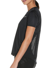 Nike Women's Miler Short Sleeve Running Top Medium Black