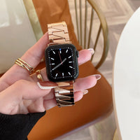STAINLESS STEEL APPLE WATCH BAND 10/9/8/7/6/5/4/SE ULTRA 1/2 MULTICOLOR LUXURY