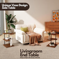 Unique Side Table Modern Thin Small Side Table, Skinny Slim for Living Room