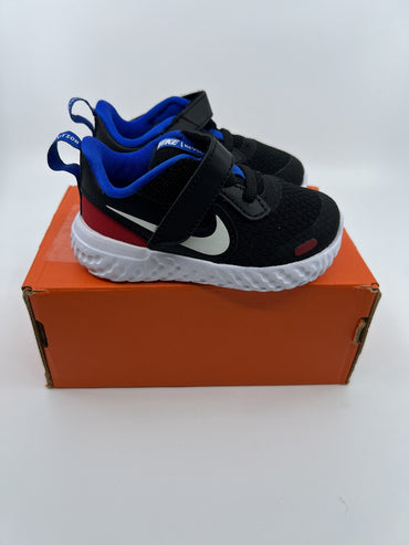 ♻️✅Nike Boys Toddler Revolution 5 Sneakers Shoes Size 5C Black Blue BQ5673 020