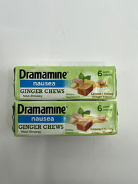 2-Pack Dramamine Advanced Herbals Ginger Nausea Lemon-Honey-Ginger 6 Count