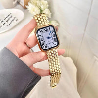 STAINLESS STEEL APPLE WATCH BAND 10/9/8/7/6/5/4/SE ULTRA 1/2 MULTICOLOR LUXURY