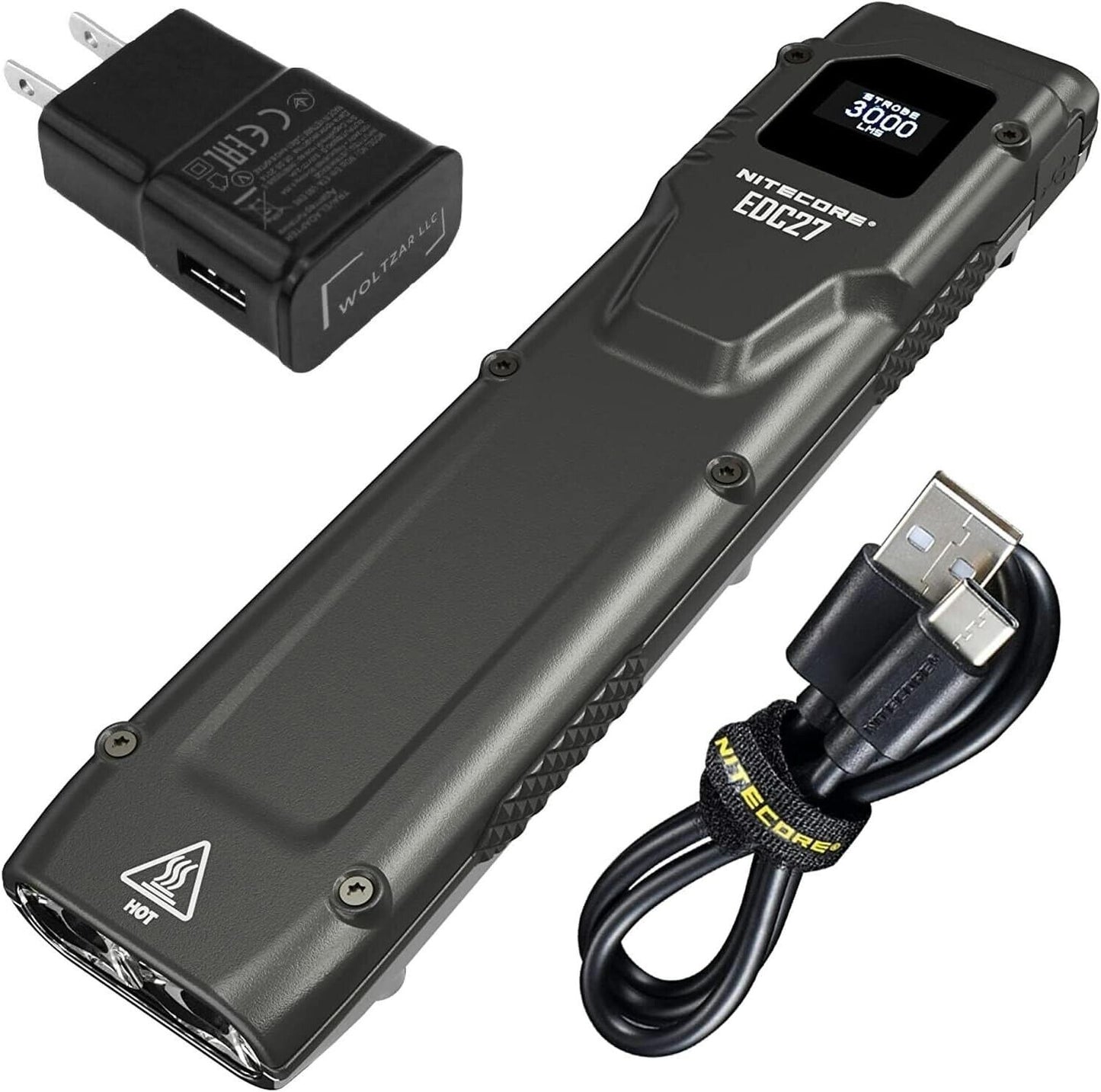 Nitecore EDC27 led Flashlight 3000 Lumen EDC Flashlight USB c Rechargeable flash