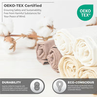 Kitchen Towels, 100% Turkish Cotton Dish Towels, 12"x12" Premium- 8 PIECES