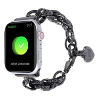 STAINLESS STEEL APPLE WATCH BAND 10/9/8/7/6/5/4/SE ULTRA 1/2 MULTICOLOR LUXURY