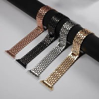 STAINLESS STEEL APPLE WATCH BAND 10/9/8/7/6/5/4/SE ULTRA 1/2 MULTICOLOR LUXURY