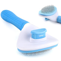 Cat Brush Self Cleaning Slicker Brush with Release Button, Dog Shedding Brush