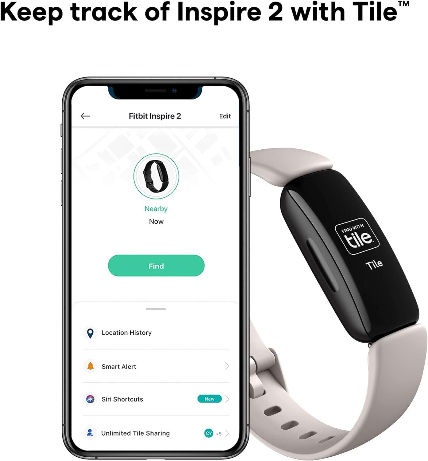 ♻️✅ Fitbit Inspire 2 Health & Fitness Tracker-Openbox -