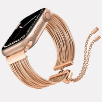 STAINLESS STEEL APPLE WATCH BAND 10/9/8/7/6/5/4/SE ULTRA 1/2 MULTICOLOR LUXURY