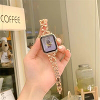 STAINLESS STEEL APPLE WATCH BAND 10/9/8/7/6/5/4/SE ULTRA 1/2 MULTICOLOR LUXURY