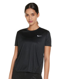 Nike Women's Miler Short Sleeve Running Top Medium Black