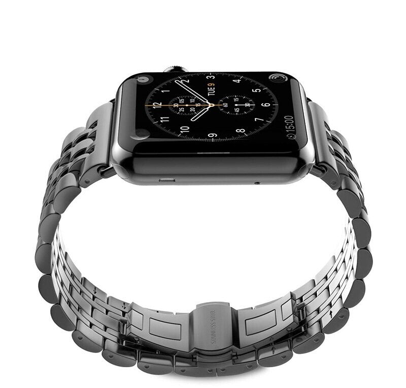 STAINLESS STEEL APPLE WATCH BAND 10/9/8/7/6/5/4/SE ULTRA 1/2 MULTICOLOR LUXURY