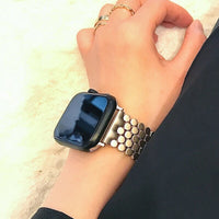 STAINLESS STEEL APPLE WATCH BAND 10/9/8/7/6/5/4/SE ULTRA 1/2 MULTICOLOR LUXURY