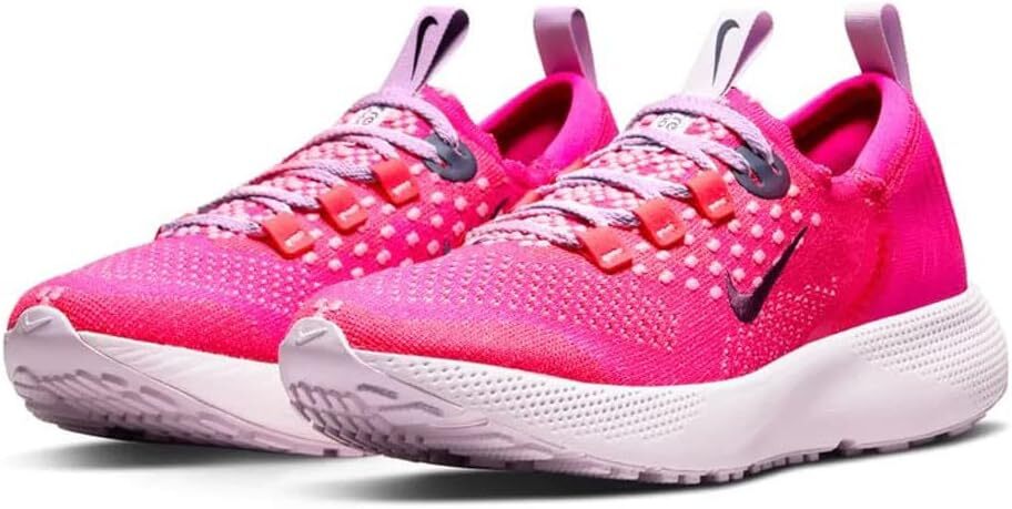 Nike Women's React Escape Run Flyknit Running Shoe 8 Pink/Black Blue