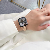 STAINLESS STEEL APPLE WATCH BAND 10/9/8/7/6/5/4/SE ULTRA 1/2 MULTICOLOR LUXURY