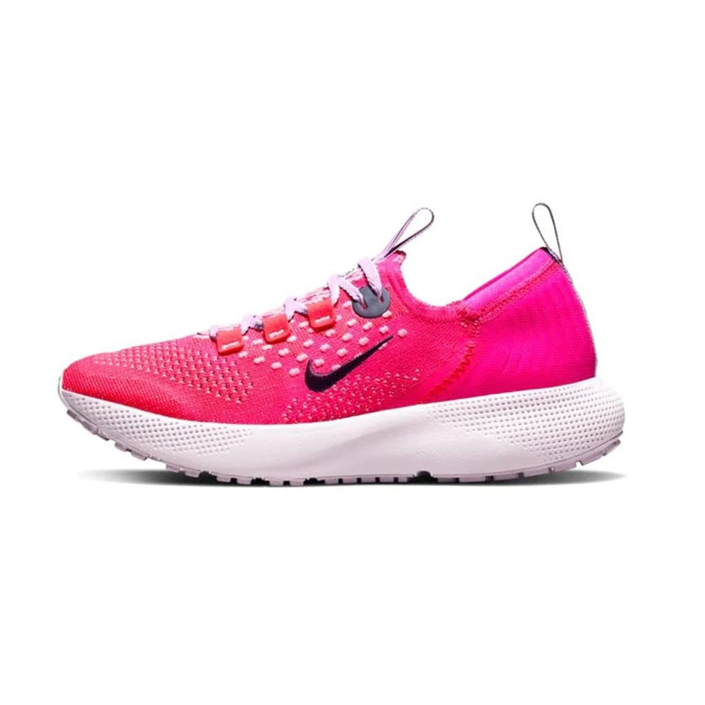 Nike Women's React Escape Run Flyknit Running Shoe 8 Pink/Black Blue
