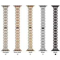 STAINLESS STEEL APPLE WATCH BAND 10/9/8/7/6/5/4/SE ULTRA 1/2 MULTICOLOR LUXURY