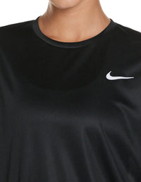 Nike Women's Miler Short Sleeve Running Top Medium Black
