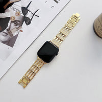 STAINLESS STEEL APPLE WATCH BAND 10/9/8/7/6/5/4/SE ULTRA 1/2 MULTICOLOR LUXURY