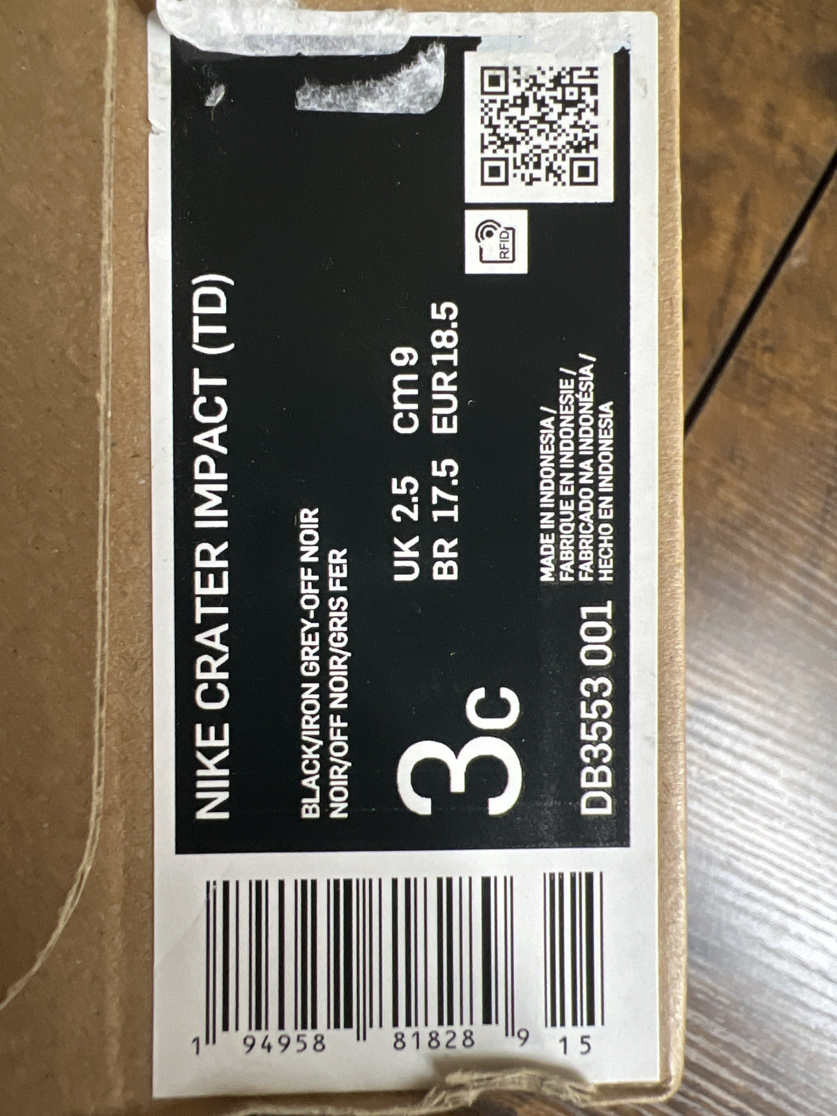 Nike CRATER IMPACT boys Modern 2 Toddler Black/Green-db3553001