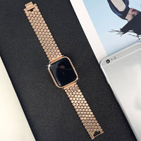 STAINLESS STEEL APPLE WATCH BAND 10/9/8/7/6/5/4/SE ULTRA 1/2 MULTICOLOR LUXURY
